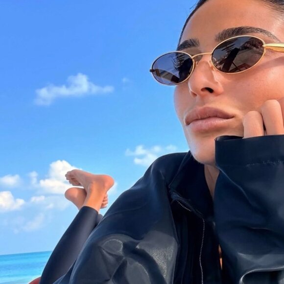 Bottega Veneta BV1386S 001 Oval Sunglasses - Gold/Grey - Picture 1 of 12